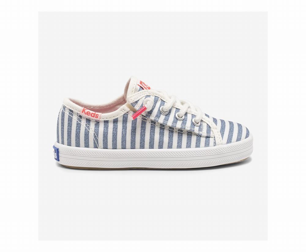 Girl Keds Kickstart Feat Organic Cotton Sneaker Stripes 9587426RG - South Africa